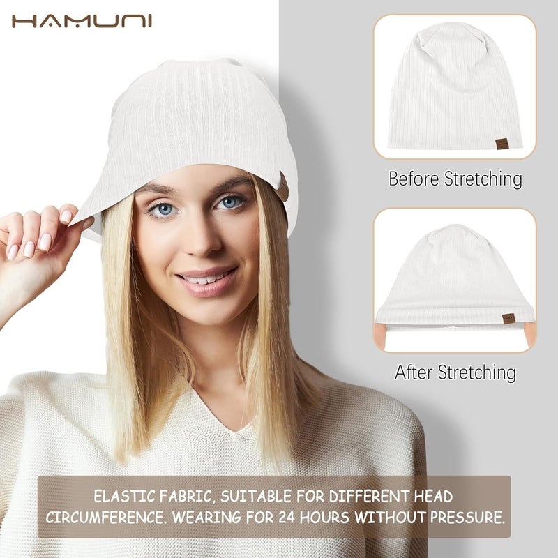 HAMUNI Slouchy Beanie for Men Women Soft Lightweight Running Beanie Hat Chemo Cap Skull Cap - Image 4